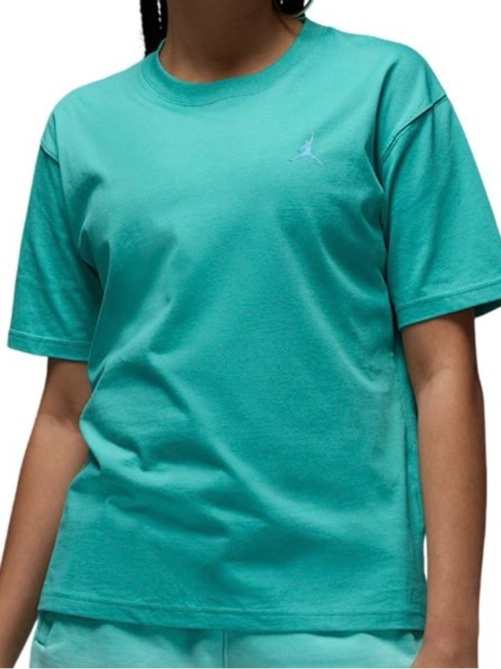 Jordan Turquoise Short Sleeve Tee with Jumpman Accent Womens M NWT